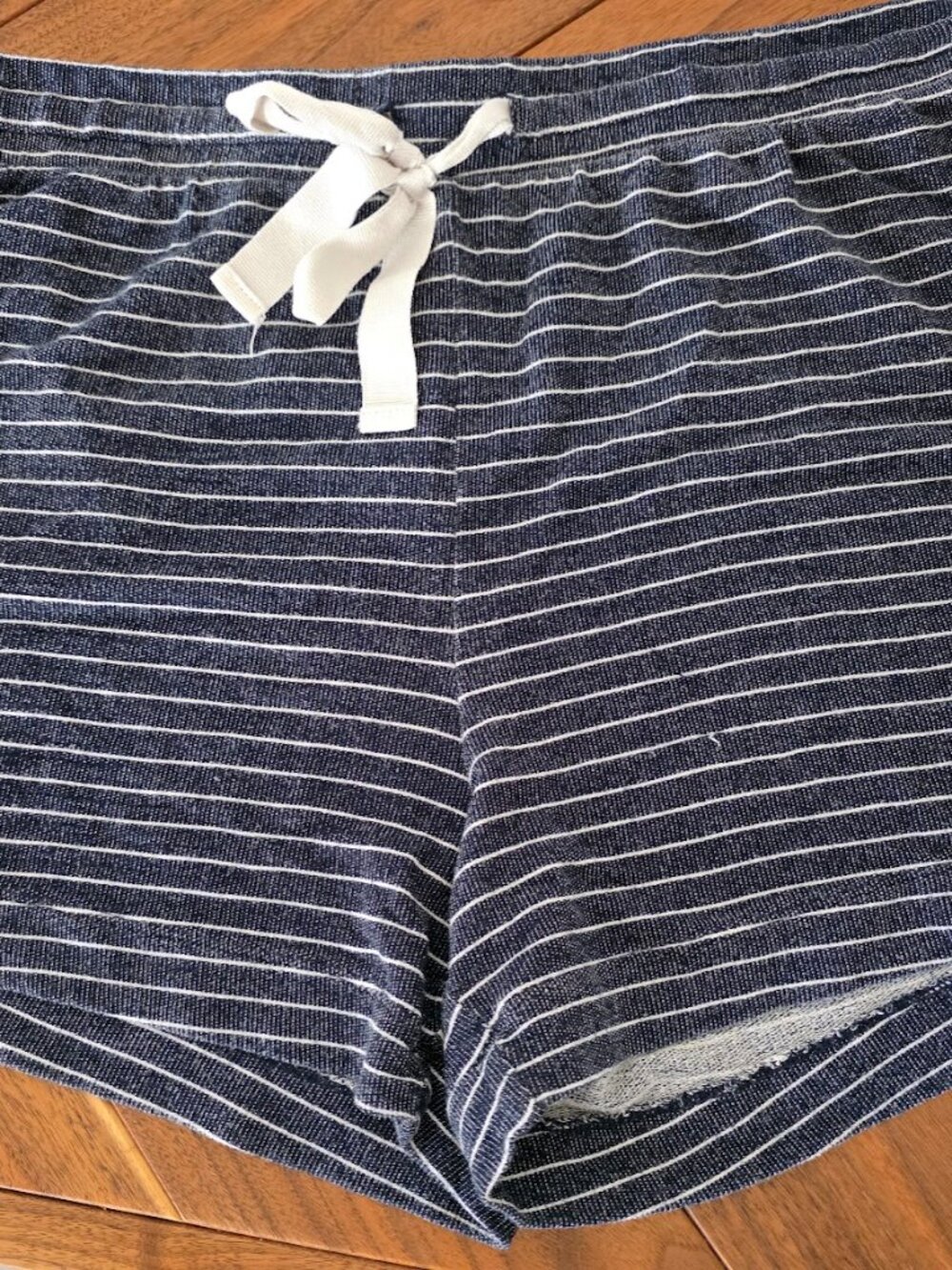 Blue Striped Lounge Shorts